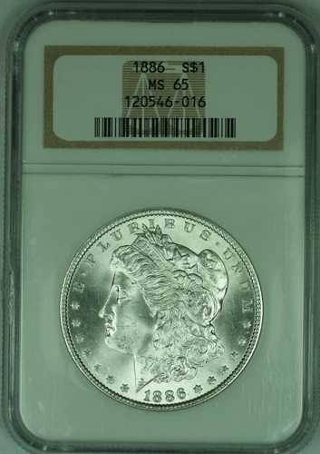 1886年モルガン銀貨 NGC MS 65