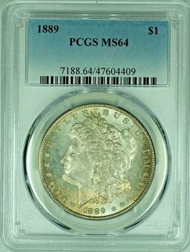 1889年 モルガン銀貨 セミプルーフ 色調 PCGS MS 64 47