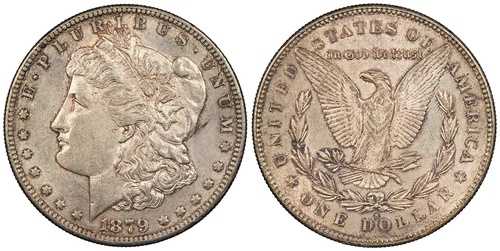 1879-S モルガン 1ドル（銀貨）1878年の裏面 #US105654