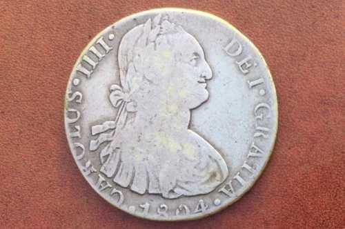 1804年 銀貨 スペイン植民地 8レアル硬貨 カロルス3世 LIMAE ペルー 刻印なし｜WORLD RESOURCE【QUEEN店】