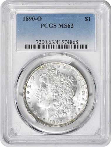 1890-O モルガン銀貨 MS63 PCGS