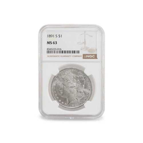 1891 S NGC MS63 シルバー $1 モルガンコイン