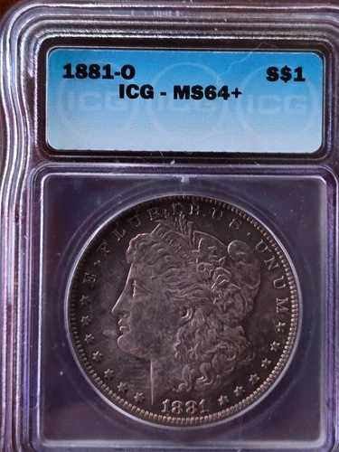 1881-O モルガン銀貨 - ICG MS64+