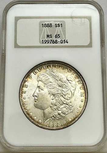 1888年 モルガン銀貨 NGC MS 65 オールドホルダー