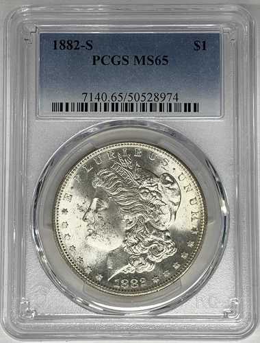 1882-S モルガン銀貨 PCGS MS 65 (40) D