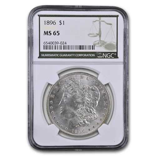 1896年モルガン・ダラー MS-65 NGC（グリーンラベル）