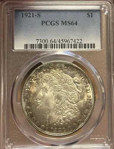 1921-S PCGS MS64 モルガン銀貨