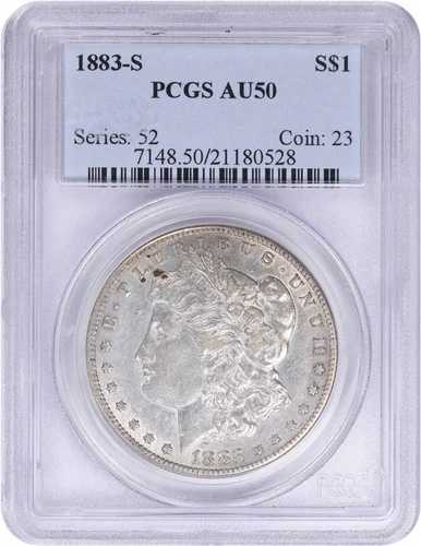 1883-S モルガン銀貨 AU50 PCGS 81,070円