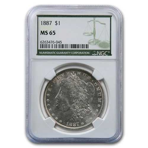 1887年モルガン・ダラー MS-65 NGC（グリーンラベル） 81,070円