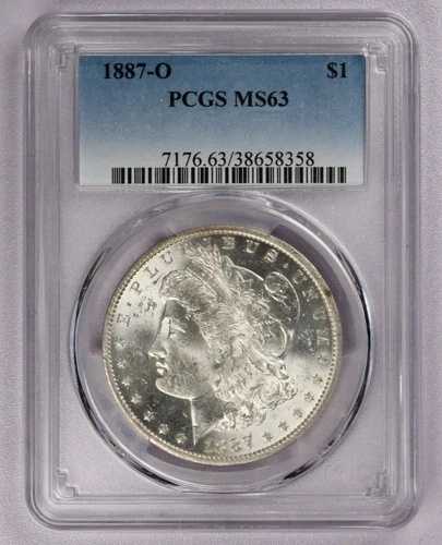 1887-O 1ドル モルガン銀貨 PCGS MS 63