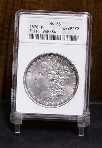 1878 7TF VAM-84 モーガン ダラー - ANACS MS63 (#59364-L)｜WORLD RESOURCE【QUEEN店】