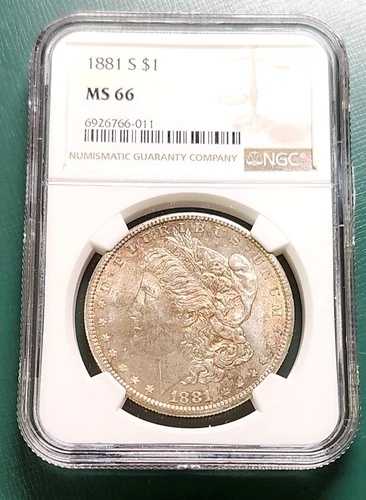 1881-S モルガン・ダラー - VAM-63 - MS-66 - NGC - アンバートーン OBV - フロスティ REV 82,280円