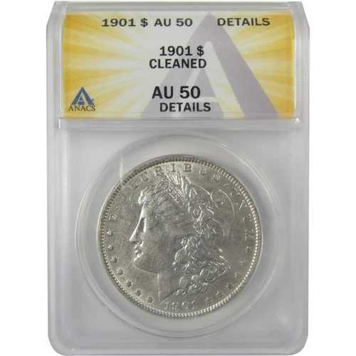 1901年 モルガン・ダラー AU 50 詳細 ANACS シルバー 1ドルコイン SKU:I21277