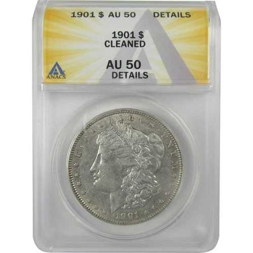 1901年 モルガン・ダラー AU 50 詳細 ANACS シルバー 1ドルコイン SKU:I21268