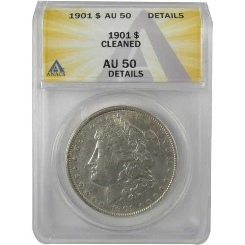 1901年 モルガン・ダラー AU 50 詳細 ANACS シルバー 1ドルコイン SKU:I21272