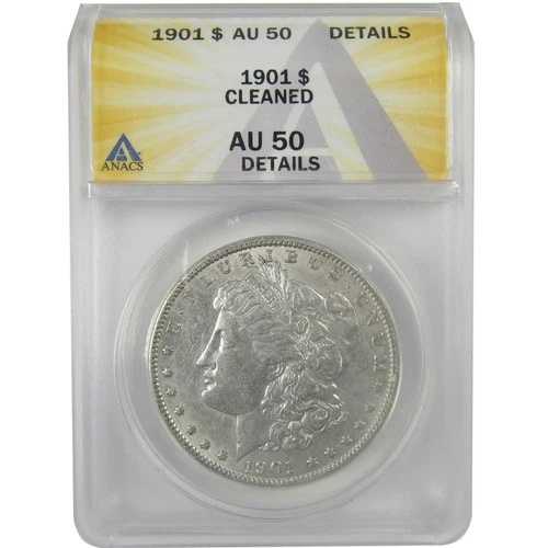 1901年 モルガン・ダラー AU 50 詳細 ANACS シルバー 1ドルコイン SKU:I21278