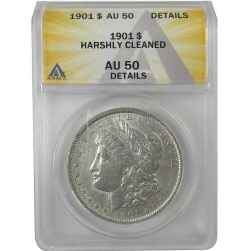1901年 モルガン・ダラー AU 50 詳細 ANACS シルバー 1ドルコイン SKU:I21281