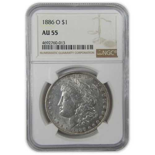 1886 O モルガン・ダラー AU 55 NGC シルバー $1 コイン SKU:CP70