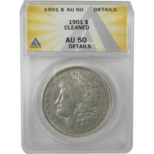 1901年 モルガン・ダラー AU 50 詳細 ANACS シルバー 1ドルコイン SKU:I21283