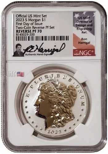 2023-S $1 RP モーガンダラー NGC PR70UCAM FDOI ロン・ハリガル署名シルバーコイン。 82,280円