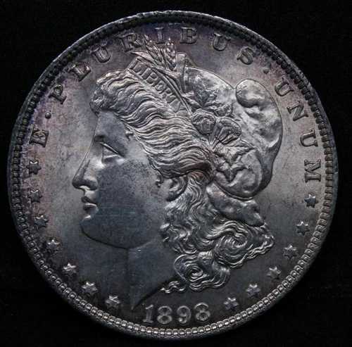 1898年モルガンドル1ドル、アメリカ合衆国コイン、米国銀貨。BU状態 64,130円