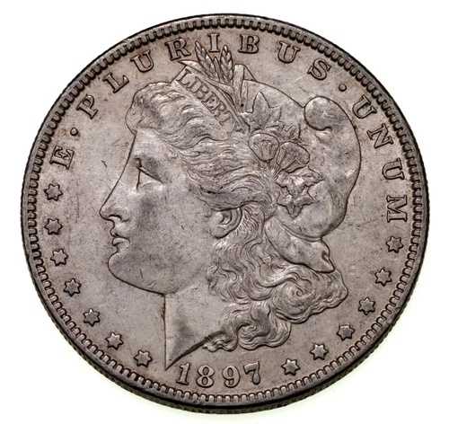 1897-O S$1 銀モルガンドル、オーストラリア状態、非常に美しい光沢!