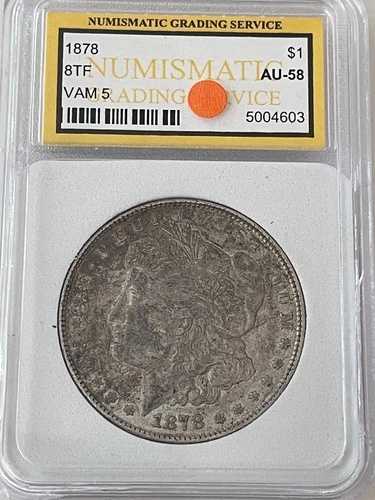 1878年、8TF米国モルガン銀貨