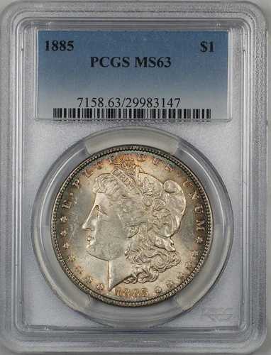 1885年 モルガン シルバードル 1ドルコイン PCGS MS-63 トーン (7D)|WORLD RESOURCE【QUEEN店】