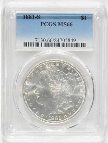 1881-S モーガン銀貨 1ドル PCGS MS66 84705849