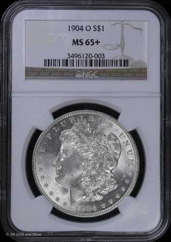 1904-O 1ドル モルガン銀貨 NGC MS 65+ | 未流通 UNC BU 84,700円