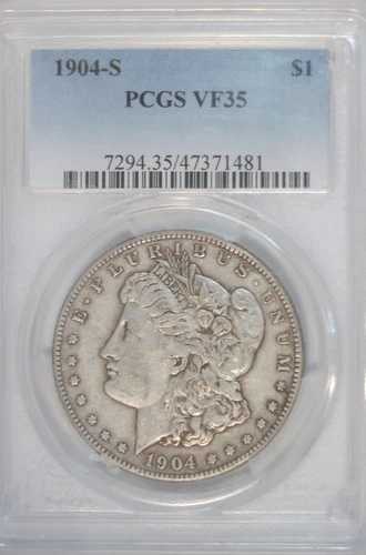 1904年 Sモルガンドル PCGS VF35 ~ 84,700円