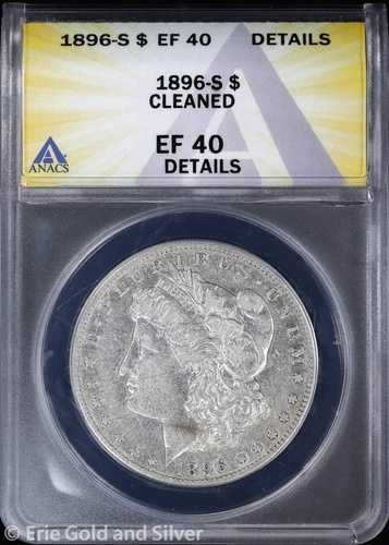 1896-S 1ドル モルガン銀貨 ANACS EF 40 詳細 | XF