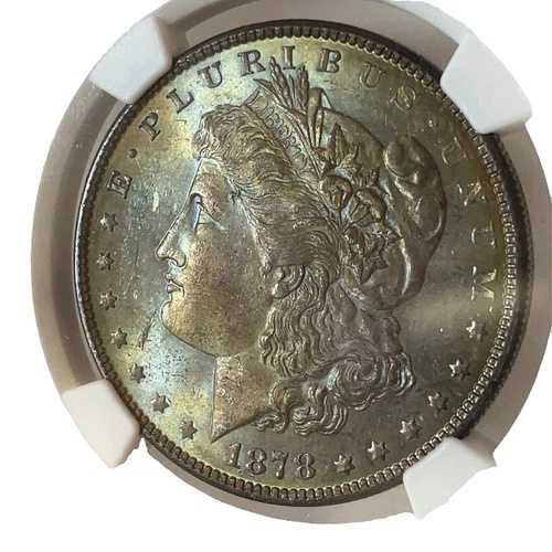 1878年 7TF Rev of 78 NGC MS63 モルガン銀貨 両面レインボートーン 84,700円