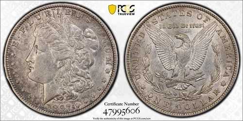 1897 O モルガン シルバー ダラー PCGS AU55 VAM-6A ダイ クラック エラー