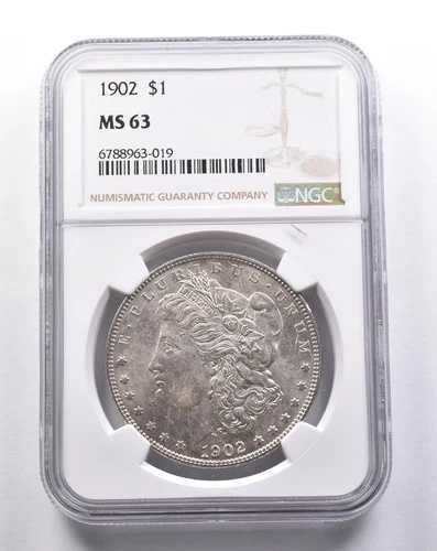 MS63 1902年 モルガン銀貨 NGC *3274