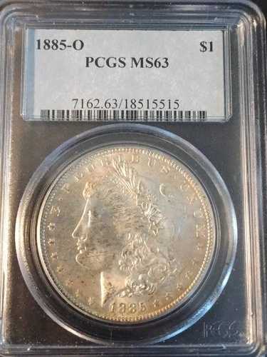 1885-O PCGS MS63 シルバー モルガンドル 希少キーデート