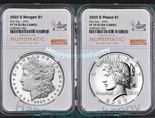 2023年 S モーガン＆ピース シルバーダラー NGC PF70 UC 2枚セット！ANA初日発売！