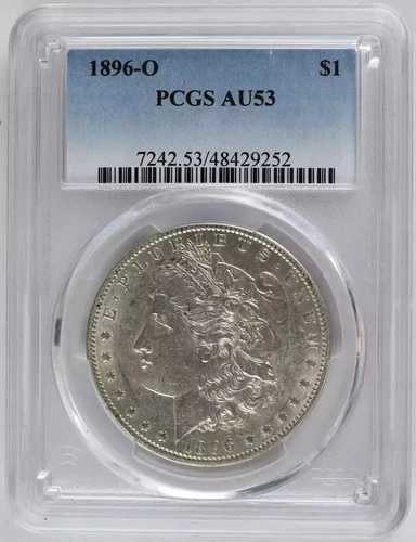 1896年 O モルガン銀貨 PCGS AU-53