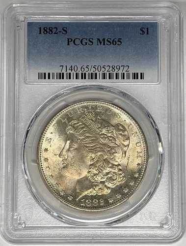 1882-S モルガン銀貨 PCGS MS 65 (40) B