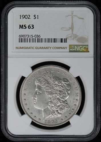 1902年 モルガン・ダラー S$1 NGC MS63