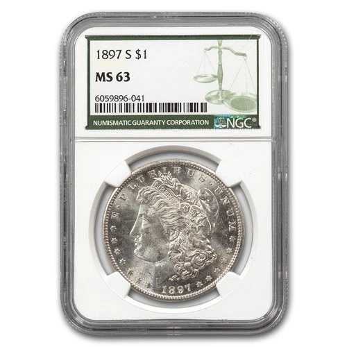 1897-S モルガン・ダラー MS-63 NGC (グリーンラベル)