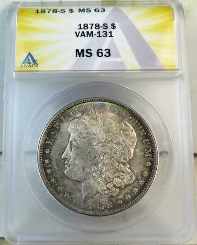 1878年 S モルガン・ダラー ANACS MS63 *VAM 131 (旧 V86.2) ダブルイヤー*