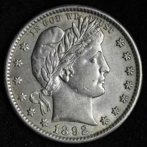 1892-O バーバー シルバー クォーター UNC *未流通* MS E218 SWCLM