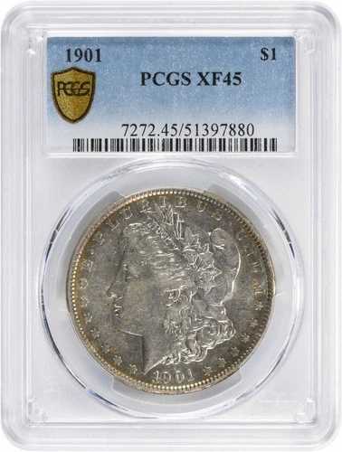 1901年 モルガン銀貨 EF45 PCGS｜WORLD RESOURCE【QUEEN店】