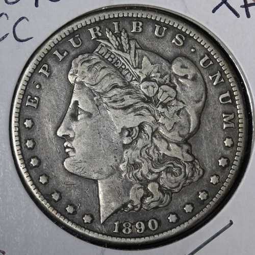 1890-CC モルガン銀貨 XF E377 QCFA