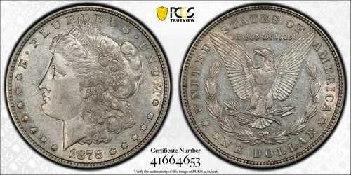 1878年 7TF 裏面 1879年 1ドル モルガンドル 認定 PCGS XF45 米国造幣局銀貨