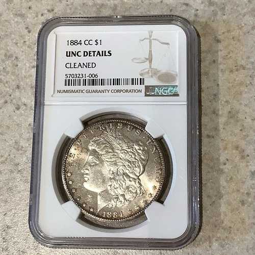 1884-CC $1 NGC UNC 詳細 モルガン銀貨 ~ 明るい色調