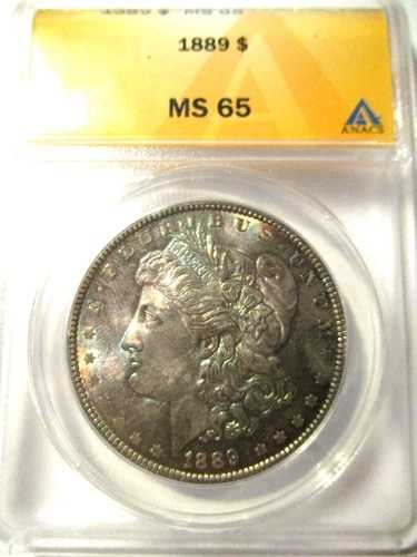 1889年 モルガン銀貨 ANACS MS65