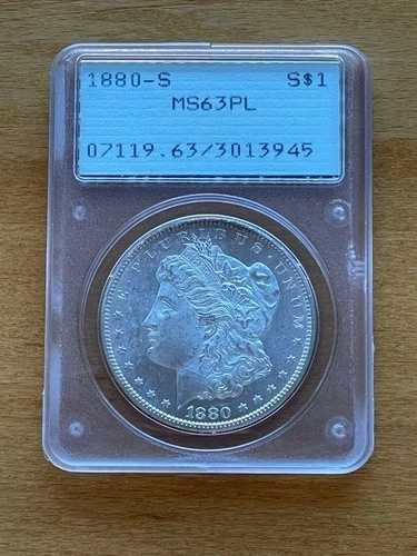1880-S 1ドル モルガン・ダラー PCGS MS63 PL プルーフ オールドグリーン ラトラー 送料無料｜WORLD RESOURCE【QUEEN店】