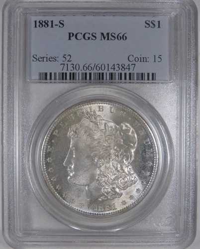 1881-S $1 PCGS MS 66 シルバー モルガン ダラー [3847]